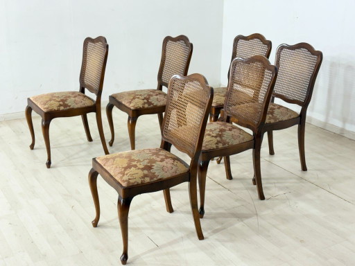 Juego de 6 sillas Chippendale / Sillas de comedor vintage / Sillas de mediados de siglo