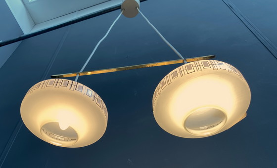 Image 1 of Lampada a sospensione in vetro doppio anni '60