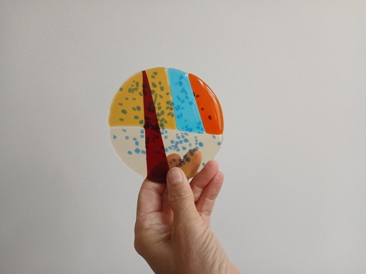 Glass coasters, Murano style.