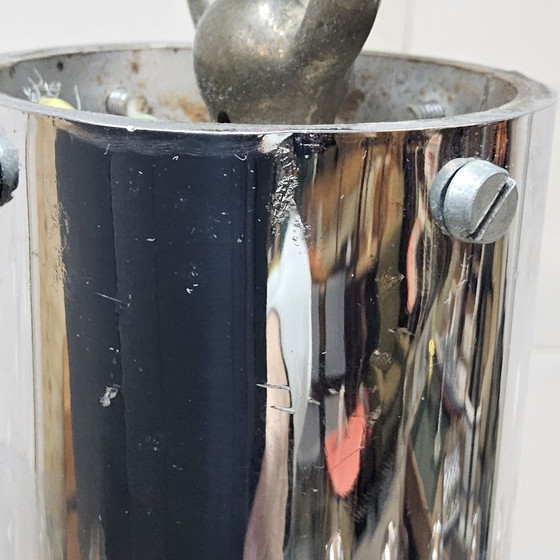 Image 1 of Vintage Large Chrome Italian Space Age Pendant Lamp Gaetano Sciolari (Sputnik Lamp)