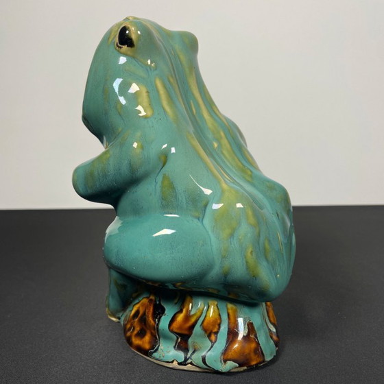 Image 1 of 20e Eeuw Europees Majolica Geglazuurd Keramisch Kikkerbeeldje