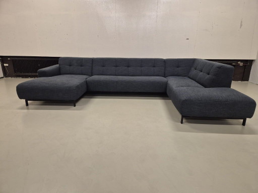 30% DE DESCUENTO EN LA SALA DE EXPOSICIÓN - Sofá esquinero en U Moritia - Azul - Nuevo