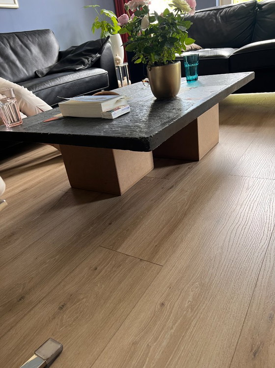 Originele gesigneerde Paul Kingma tafel – Salontafels, Stone, Wood (photo 6 of 6)
