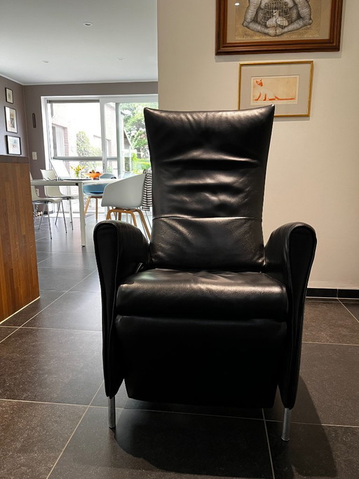 Jori Relaxsessel, schwarzes Leder