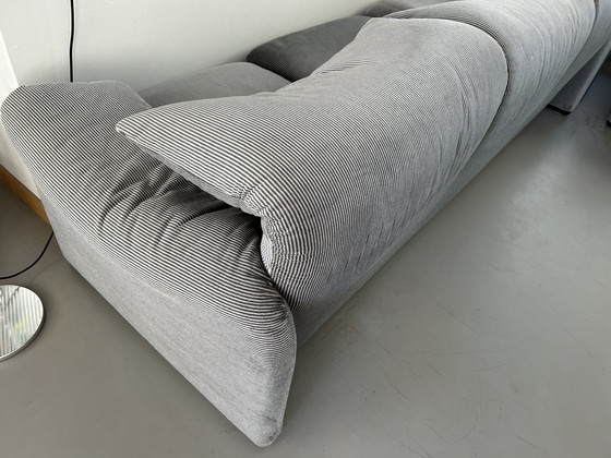 Image 1 of Cassina Maralunga 3-zits bank - grijs/zwart fluweel