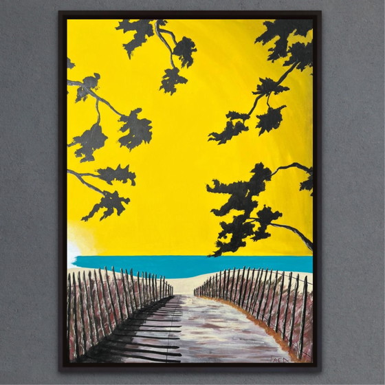 Image 1 of India ink and acrylic on canvas, 70x50cm