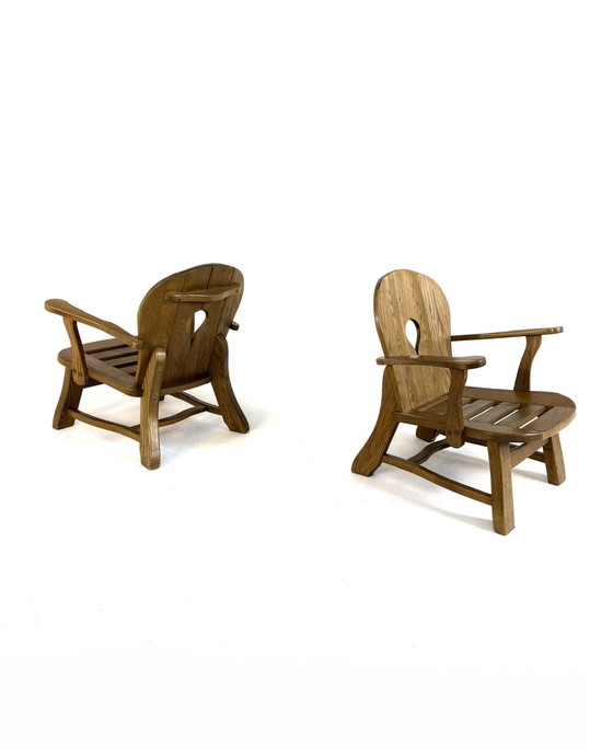 Image 1 of 4x vintage Brutalist armchairs from the '60s