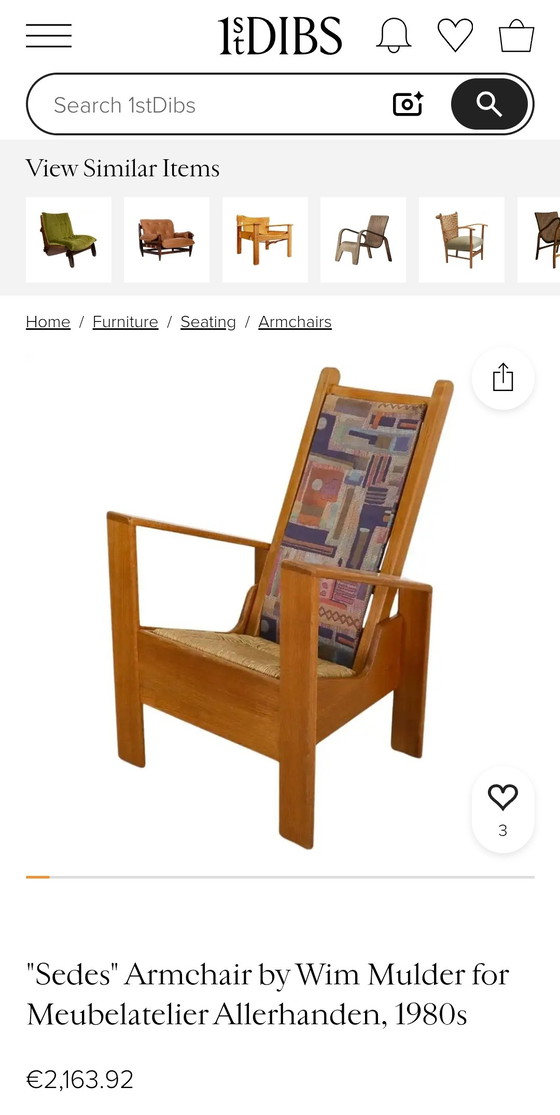 Sedes 4000 Armchair, Design Wim Mulder – Allerhande, Textile, Wood (photo 7 of 7)