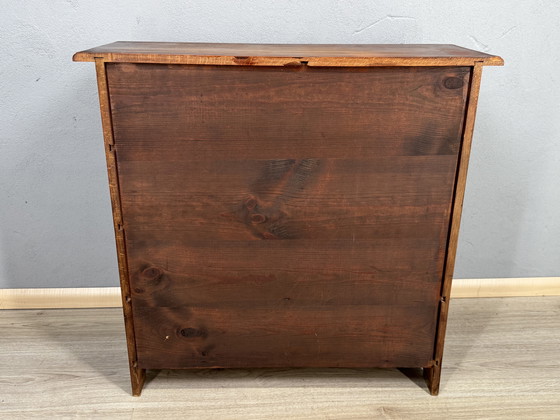 Image 1 of Antique kitchen cabinet with porcelain drawer plates | ca. 1900-1930