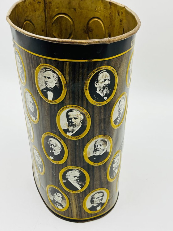 Cestino per la carta straccia vintage in metallo di J.L. Clark, Presidents – JL Clark, Oggetti decorativi (photo 10 of 15)