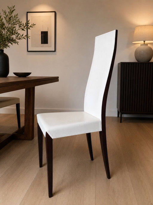 Set van 4 Cattelan Italia stoelen - Wit leer
