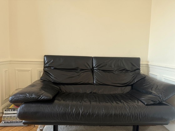 Image 1 of B&B Italia 2-zitsbank - Alanda zwart leer
