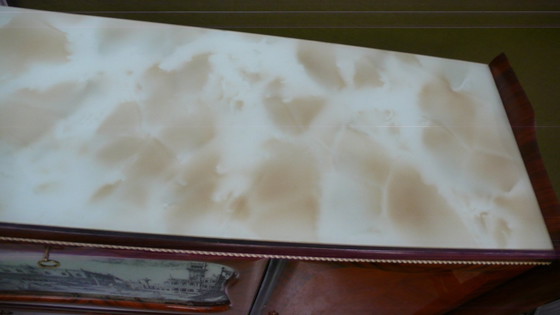 Image 1 of Italie Highboard Buffet Credenza avec bar à la maison, style Fratelli Rigamonti, années 40 50, Mid Century