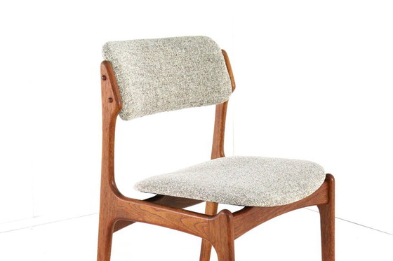Image 1 of Set of 4 Erik Buch for O.D. mobler dining chairs model 49 vintage upholstered