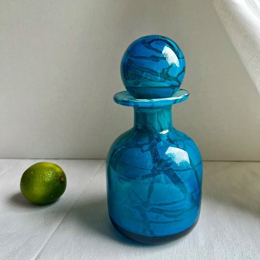 Caraffa in vetro Mdina, serie Ming - Firmata Michael Harris, Malta, 1970