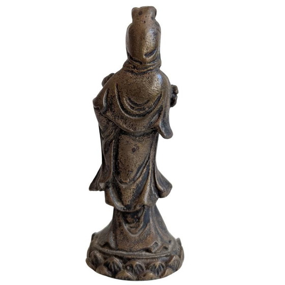 Guanyin Reisbeeld – Antiek Brons, Persoonlijke Bescherming kavel 145 – Beeldhouwkunst, Bronze (photo 4 of 6)