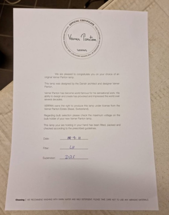 Image 1 of Verpan - Verner Panton - ONION Large white - pendant lamp 90cm