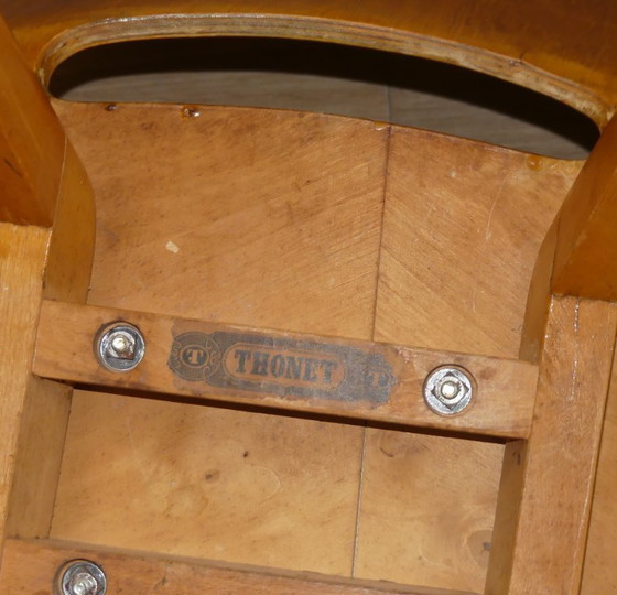 Image 1 of THONET Stuhl Wannenstuhl 661 Günther Eberle SELTEN! Design Klassiker 50er Jahre vintage Sitz gebogenes Sperrholz Gestell Holz