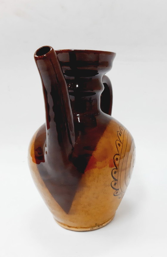 Image 1 of pichet vintage en céramique émaillée