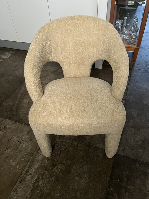 6 nieuwe geheel gestoffeerde eetkamerstoelen
