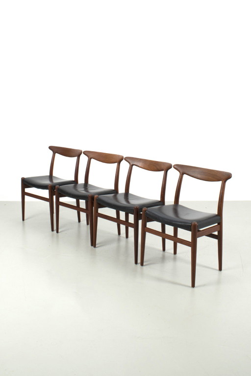4x 'ans Wegner 'W2' chaises