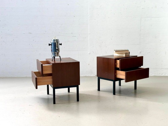2 MSL Thalia Nightstands - Sapelli, 1970s, Mid-Century – Wood (photo 5 of 15)