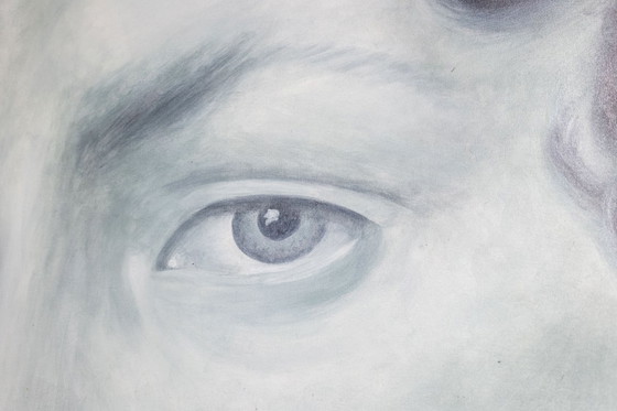 Image 1 of Evelyne Baget, Detail geschilderd op doek naar Girodet. Hedendaags.