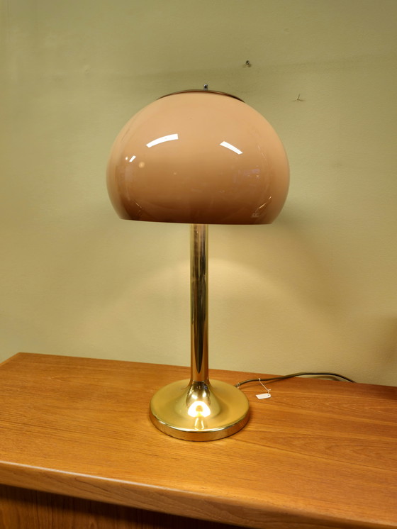 Image 1 of Vintage Herda Mushroom Table Lamp Desk Lamp Brass