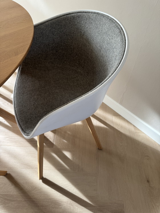Image 1 of 4x HAY About a Chair AAC 22 dining chair lacquered oak upholstered