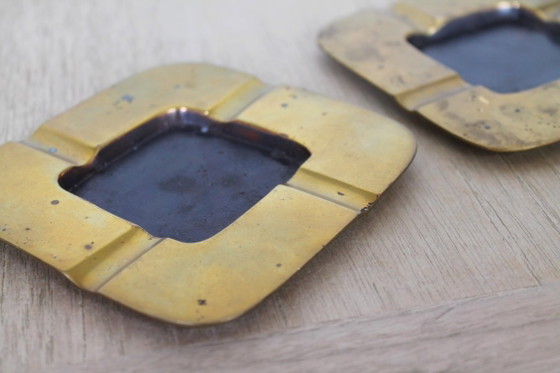 Set v 2 Vintage Messing Asbakken MCM Vide-Poche (Jaren '60) – Decoratieve objecten, Brass (photo 7 of 8)