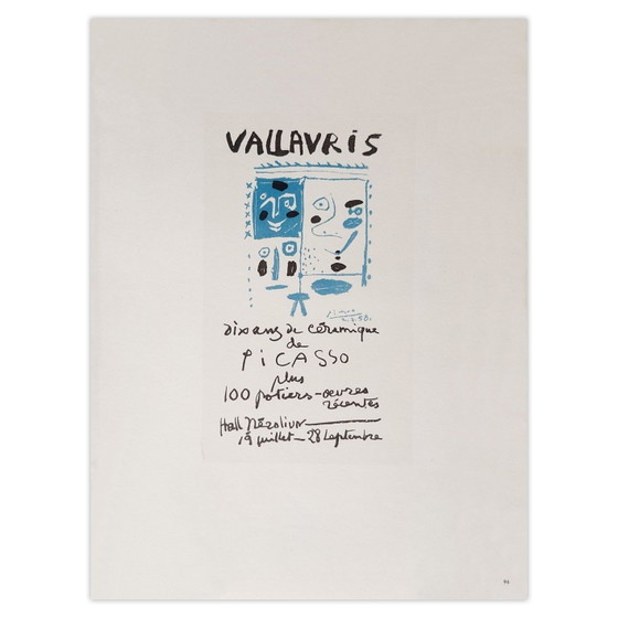 Image 1 of Pablo PICASSO AF 1958 – Vallauris 10 ans de céramique Plakat 1959