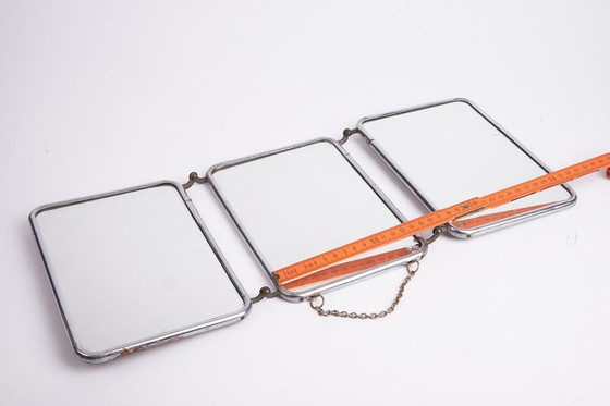 Image 1 of Specchio pieghevole trittico vintage