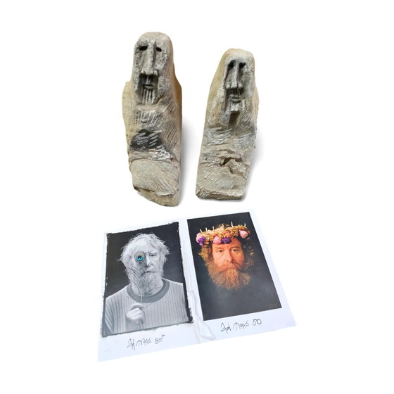 2 x Stein Bildhauerei des niederländischen Künstlers Ad Maas – Stone (photo 2 of 12)