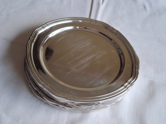 Image 1 of 6 brood en boter bordjes 16 cm zilver Gallia Christofle