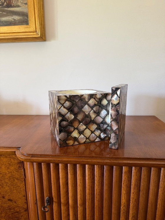 Image 1 of Secchiello da ghiaccio a scaglie in madreperla, Italia 1950