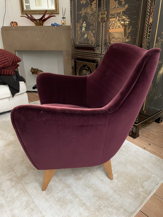 Image 1 of Armchair burgundy/purple