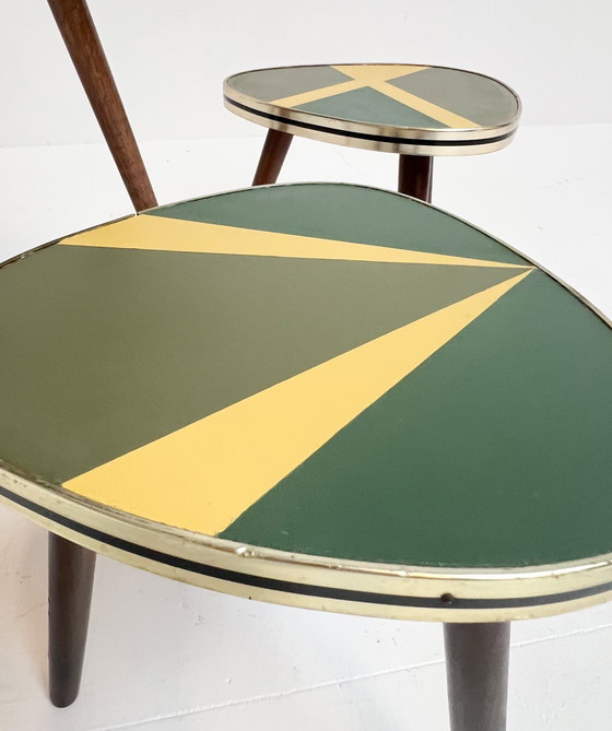 Image 1 of Set of 3 restored plant tables from France, 1960's
