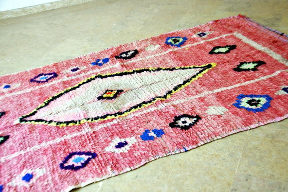 Image 1 of Roze vintage Marokkaans Boujaad vloerkleed 266 x 150 cm