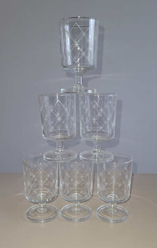 6 bicchieri da vino vintage