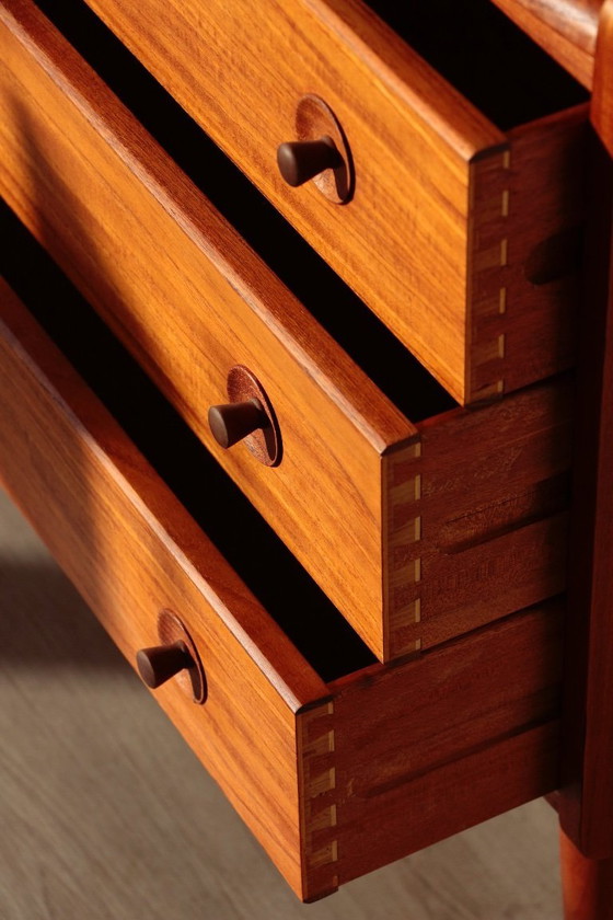 Image 1 of Vintage Scandinavische teakhouten secretaire - MSE Mobler (1960)