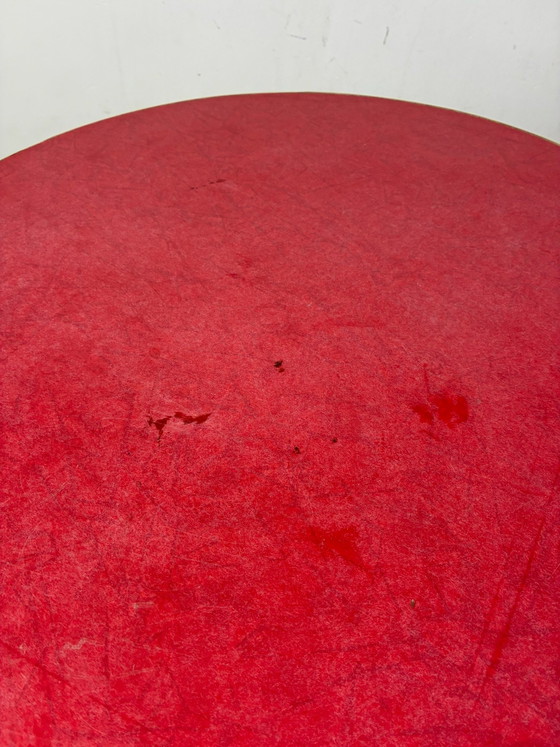 Tavolino vintage boho chic bambù formica, Tavolini, Rosso (foto 7 di 15)