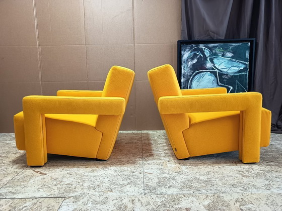 Image 1 of CASSINA 2x Poltrona 637 Utrecht 2024 (NUOVO, mai usato) in lana gialla KVDRAT € 6.600