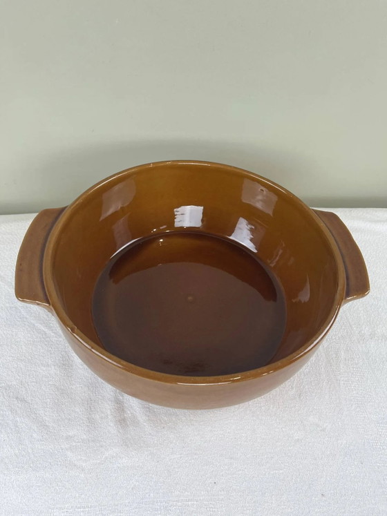 Large glazed terracotta salad bowl – Porcelain, Rustic (photo 3 of 9)