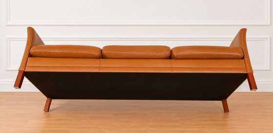 Vintage Danish Mid Century Morgans Hansen Cognac 3 Seater Sofa – 3-5 seaters, Leather (photo 13 of 13)