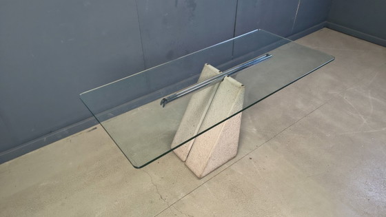 Image 1 of Concrete dining table by Giovanni Offredi for Saporiti 1970s