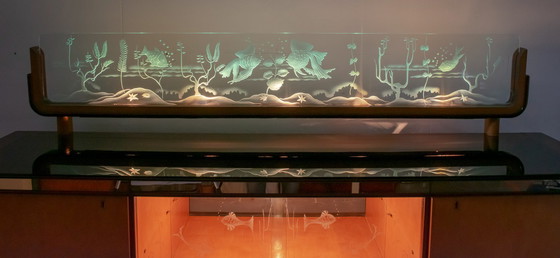 Image 1 of Osvaldo Borsani Mid-Century Modern Italian Walnut and Maple Sideboard, 1950s