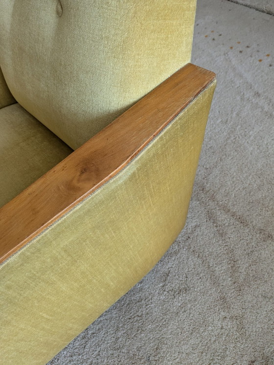 Image 1 of Ensemble vintage de 2 fauteuils jaune ocre
