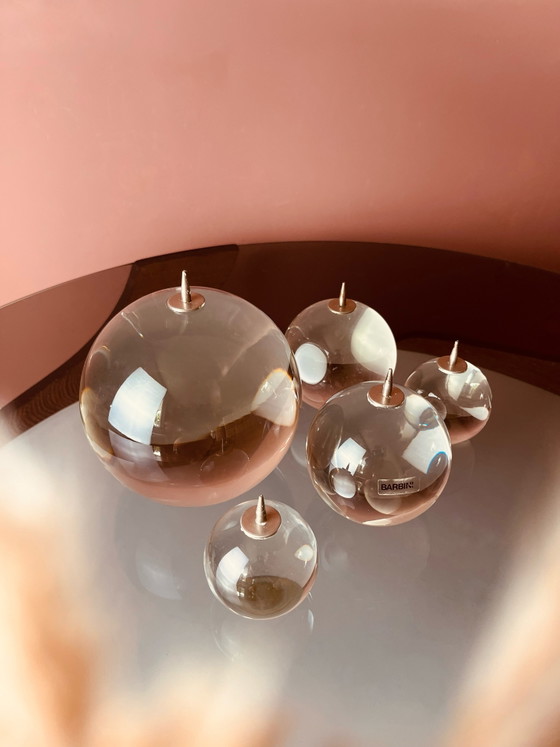 Image 1 of Unique! Murano Barbine glass candlesticks