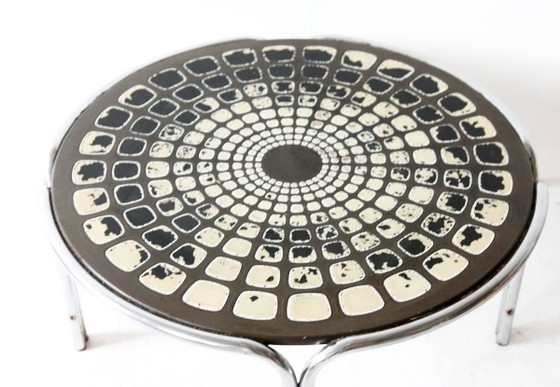 Table basse chromée, années 1970 – Livres d'art, Chrome, Retro (photo 3 of 8)