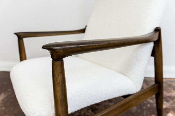 Image 1 of Mid Century Sessel mit hoher Rückenlehne von Edmund Homa, GFM, Polen, 1960er Jahre